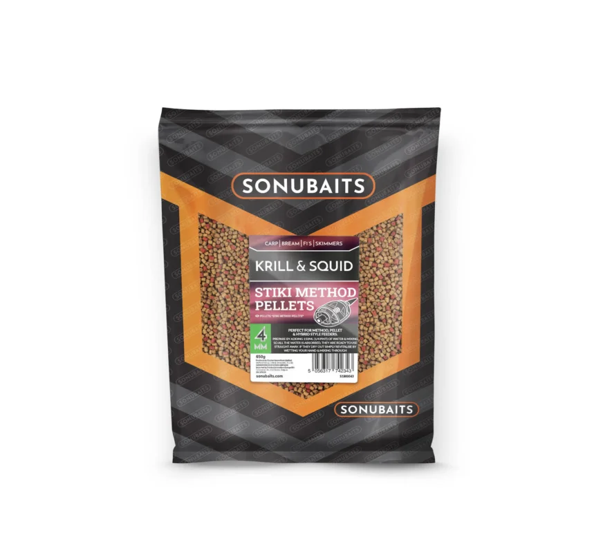 PELLET SONUBAITS STIKI METHOD KRILL SQUID 4mm/650g Ostatnie sztuki