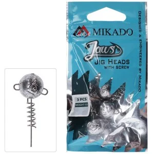 Popularny CIĘŻAREK GŁÓWKA MIKADO JAWS Z WKRĘTEM 10g - op.3szt.