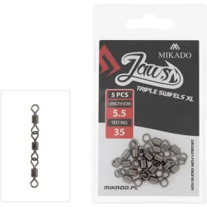 KRĘTLIK MIKADO JAWS TRIPLE SWIVELS XL - 35kg - op.5szt. Super okazja