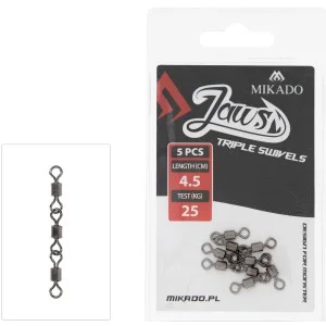 KRĘTLIK MIKADO JAWS TRIPLE SWIVELS - 25kg - op.5szt. Tylko dziś