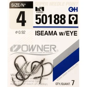 Zamów teraz Haczyki z oczkiem OWNER ISEAMA czarny nikiel r. 4