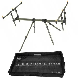 Zestaw Stanowisko Karpiowe ROD POD MIKADO THREELINER + Mata Karpiowa Z Miarką Mikado Szybka wysyłka