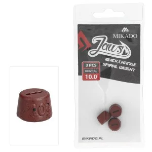 WYMIENNE OBCIĄŻENIE DO WKRĘTÓW MIKADO JAWS QUICK CHANGE SPIRAL - 10gr - op.3szt. Popularny
