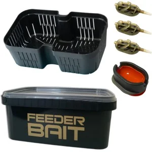 Nie przegap Podajniki Arc 30g 40g 50g + Foremka + Sito Drennan + Wiaderko FeederBait 2L