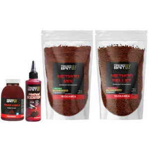 Zestaw Method - Feeder Bait Truskawka Mix Pellet Booster Zalewa Szybka wysyłka