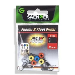 Szybka dostawa Krętlik z agrafką + adapter Saenger Feeder + Float Slider rozm.S (5szt.)
