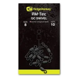 Kup teraz Krętlik z szybkozłączką Ridge Monkey Quick Change Swivel rozm.8 (10szt.)