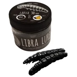 Przynęta gumowa Libra Lures Larva 040 Black Łatwy zwrot