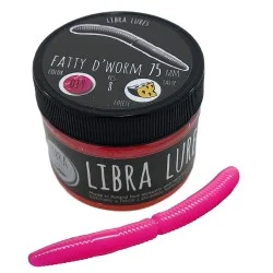 Oferta limitowana Przynęta gumowa Libra Lures Fatty D'Worm 019 Hot Pink