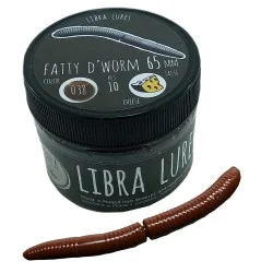 Przynęta gumowa Libra Lures Fatty D'Worm 038 Brown Popularny
