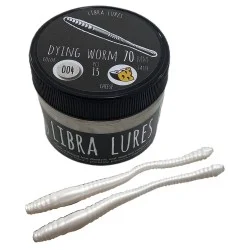 Nie przegap Przynęta gumowa Libra Lures Dying Worm 004 Silver Pearl