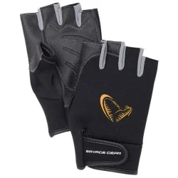 Rękawice Savage Gear Neoprene Half Finger Black Tani
