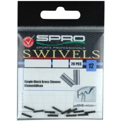 Ostatnia szansa Tulejki zaciskowe Spro All-Round Black Brass Single Sleeve (20szt.)