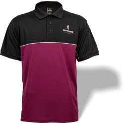 Koszulka Browning Dry Fit Polo Shirt czarno/bordowa Rabat
